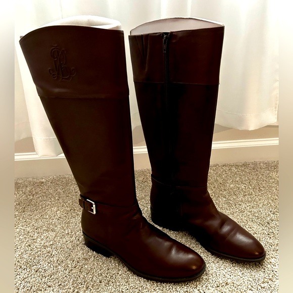 Lauren Ralph Lauren Women's Madisen Knee High Boots Size 9B Brown - Picture 3 of 11